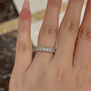 Stylishwe フェミニン 2.5カラット キュービックジルコニア エタニティリング