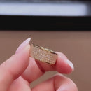 Stylishwe Voluminous 2.0 Carat Yellow Gold Eternity Ring 