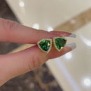 Stylishwe 2.0カラット ゴージャス  エメラルドグリーン ピアス