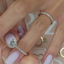 Stylishwe 2.0 carat white gold round cut ring set 