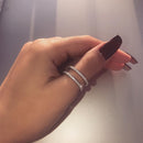 Stylishwe ハーフエタニティリング クリスタルクリア - stylish we