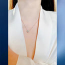 Stylishwe 4.0カラット ハートシェイプ ペンダント ネックレス