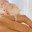 Stylishwe エレガント ピンクゴールド エタニティリング