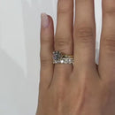 Stylishwe 2.0ct Round Cut 3PCS Ring Set