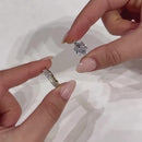 Stylishwe  4.5カラット お洒落 ホワイトゴールド クッションカット 3PC指輪セット