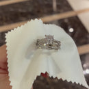 Stylishwe ツイスト 1.25カラット ホワイトゴールド ラウンドカット 指輪セット スターリングシルバー