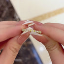 Stylishwe Elegant 3.0 Carat Yellow Gold Eternity Wedding Ring 