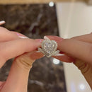 Stylishwe  オリジナル  3.0カラット ハートカット レディース 婚約指輪