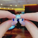 Stylishwe ゴージャス 8.0カラット ツートーン エタニティ 結婚指輪