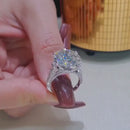 Stylishwe  6.0カラット ゴージャス ラウンドカット 婚約指輪