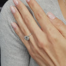 Stylishwe 2.0カラット ヘイロー ラウンドカット 婚約指輪