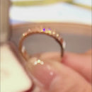 Stylishwe ゴージャス 1.0カラット ピンクゴールド ハーフエタニティリング