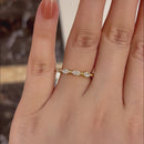 Stylishwe エレガント 1.0カラット イエローゴールド エタニティ 結婚指輪