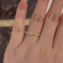 Stylishwe 華奢 エタニティリング エメラルド＆ラウンドカット 結婚指輪