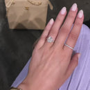 Stylishwe 4.5カラット オシャレクッションカットホワイトゴールド 婚約指輪