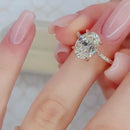 Stylishwe 3.50ct Classic Pink Gold Oval Cut Ring Set 