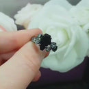 Stylishwe 2.5カラット ブラックゴールド ブラックダイヤモンド 婚約指輪