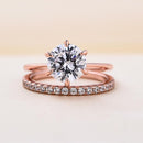 Stylishwe 2.0カラット ホワイトゴールド ラウンド 指輪セット スターリングシルバー - stylish we