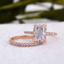 Stylishwe 3.30カラット ローズゴールド ラウンドカット 指輪セット スターリングシルバー - stylish we
