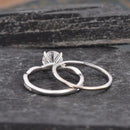 Stylishwe ツイスト 1.25カラット ラウンドカット 指輪セット スターリングシルバー - stylish we