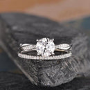 Stylishwe ツイスト 1.25カラット ラウンドカット 指輪セット スターリングシルバー - stylish we