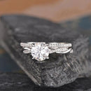 Stylishwe ツイスト 1.25カラット ラウンドカット 指輪セット スターリングシルバー - stylish we