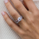 Stylishwe  2.0カラット Xシェイプ ラウンドカット 指輪セット