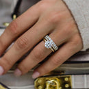 Stylishwe 2.0ct Round Cut 3PCS Ring Set