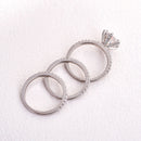 Stylishwe 2.5 carat elegant 3pcs set ring