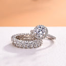 Stylishwe 2.0カラット ハロー リングセット