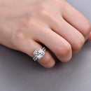 Stylishwe 2.0ct Round Cut Halo Ring Set 