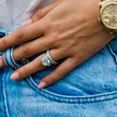 Stylishwe  5.0カラット ホワイトゴールド アッシャーカット 指輪セット