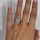 Stylishwe 5.0カラット ラディアントカット 3pcs 指輪セット