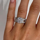 Stylishwe 5.0カラット ラディアントカット 3pcs 指輪セット