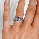 Stylishwe 2.0 carat round cut 3pcs ring set 