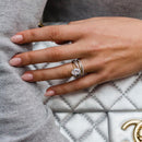 Stylishwe 3.5ct Classic Yellow Gold Oval Cut 4pc Ring Set 