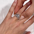 Stylishwe  4.5カラット お洒落 ホワイトゴールド クッションカット 3PC指輪セット