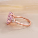 Stylishwe Elegant 4.0 Carat Pear Shape Pink Sapphire Women's Engagement Ring 