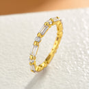 Stylishwe 華奢 エタニティリング エメラルド＆ラウンドカット 結婚指輪