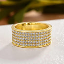 Stylishwe Voluminous 2.0 Carat Yellow Gold Eternity Ring 