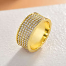 Stylishwe Voluminous 2.0 Carat Yellow Gold Eternity Ring 