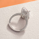 Stylishwe 7.0カラット 豪華 ラディアントカット シルバー 婚約指輪