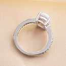 Stylishwe 3.0カラット オーバルカット ホワイトゴールド オパールストーン 婚約指輪