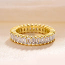 Stylishwe ゴージャス 2.5カラット エタニティ 結婚指輪