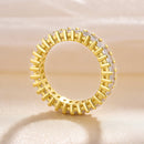 Stylishwe ゴージャス 2.5カラット エタニティ 結婚指輪