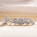 Stylishwe  4.5カラット ホワイトゴールド クッションカット 指輪セット