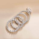 Stylishwe  4.5カラット ホワイトゴールド クッションカット 指輪セット