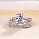 Stylishwe クラシック 3.0カラット Xシェイプ 指輪セット