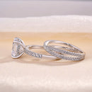 Stylishwe クラシック 3.0カラット Xシェイプ 指輪セット