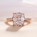 Stylishwe 4.5カラット クッションカット ピンクゴールド 婚約指輪